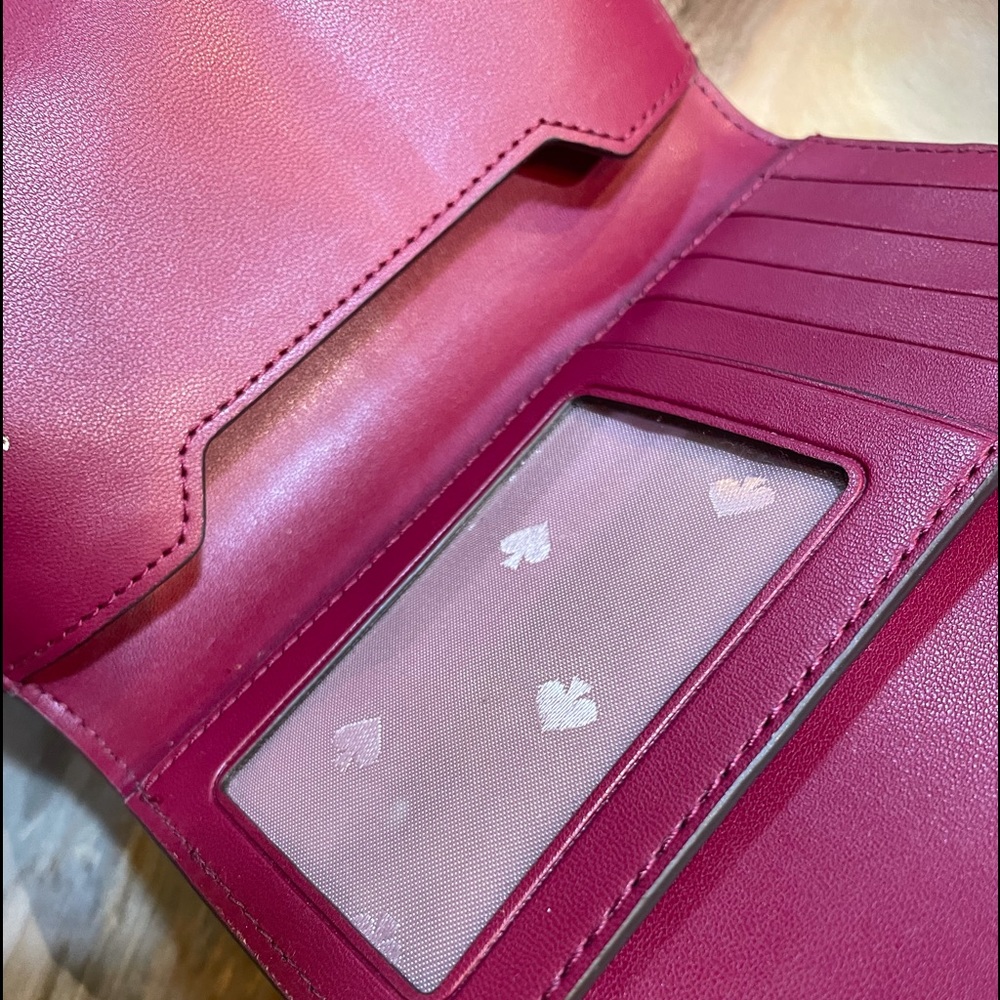 kate spade Burgundy Envelope Wristlet Clutch - Picture 5 of 6
